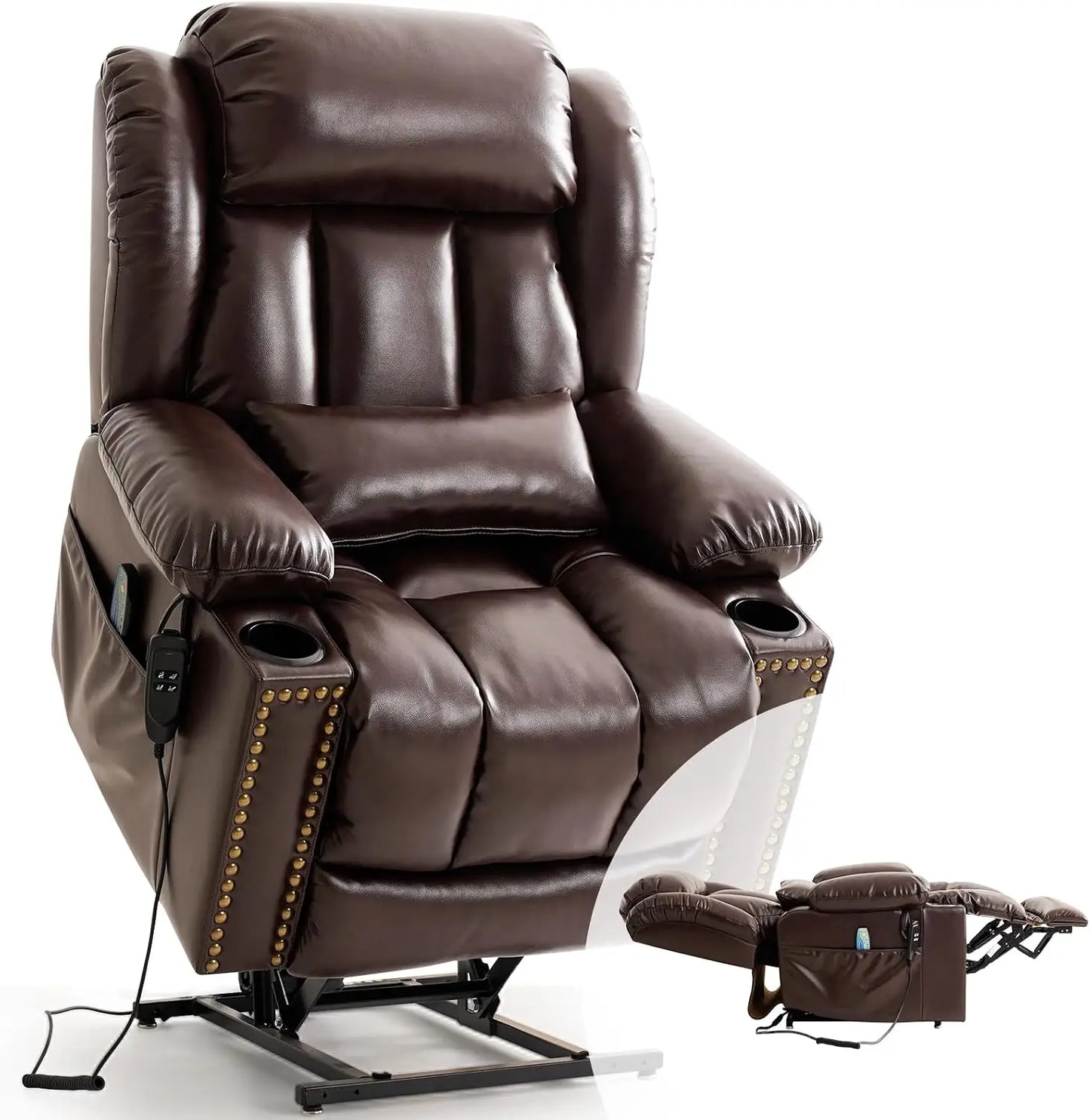 PARKOL Power Lift Recliner Chair for Seniors, Breathable Leather