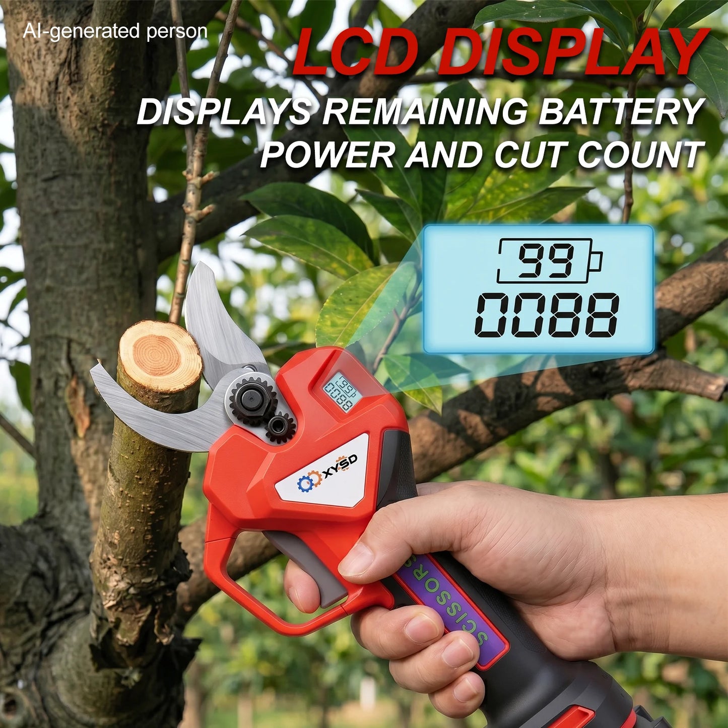 XYSD 21V Electric Pruning Shears Cordless, Brushless Electric Pruner