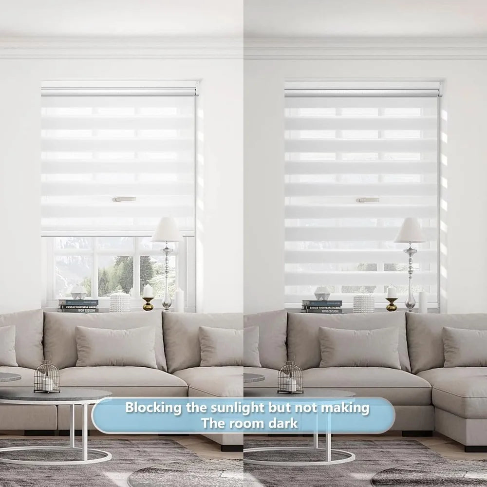 Motorized Zebra Blinds with Remote Control, Smart Blinds