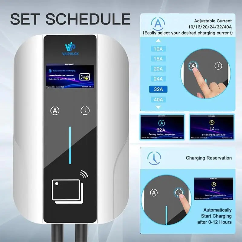 YTYIN Smart EV charger for J1772 fast charging, 40A,