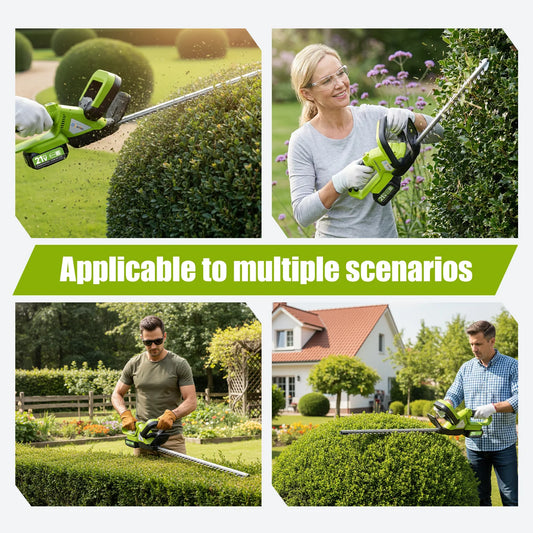 XYSD Cordless Hedge Trimmer, 20 in Electric Hedge Trimmer