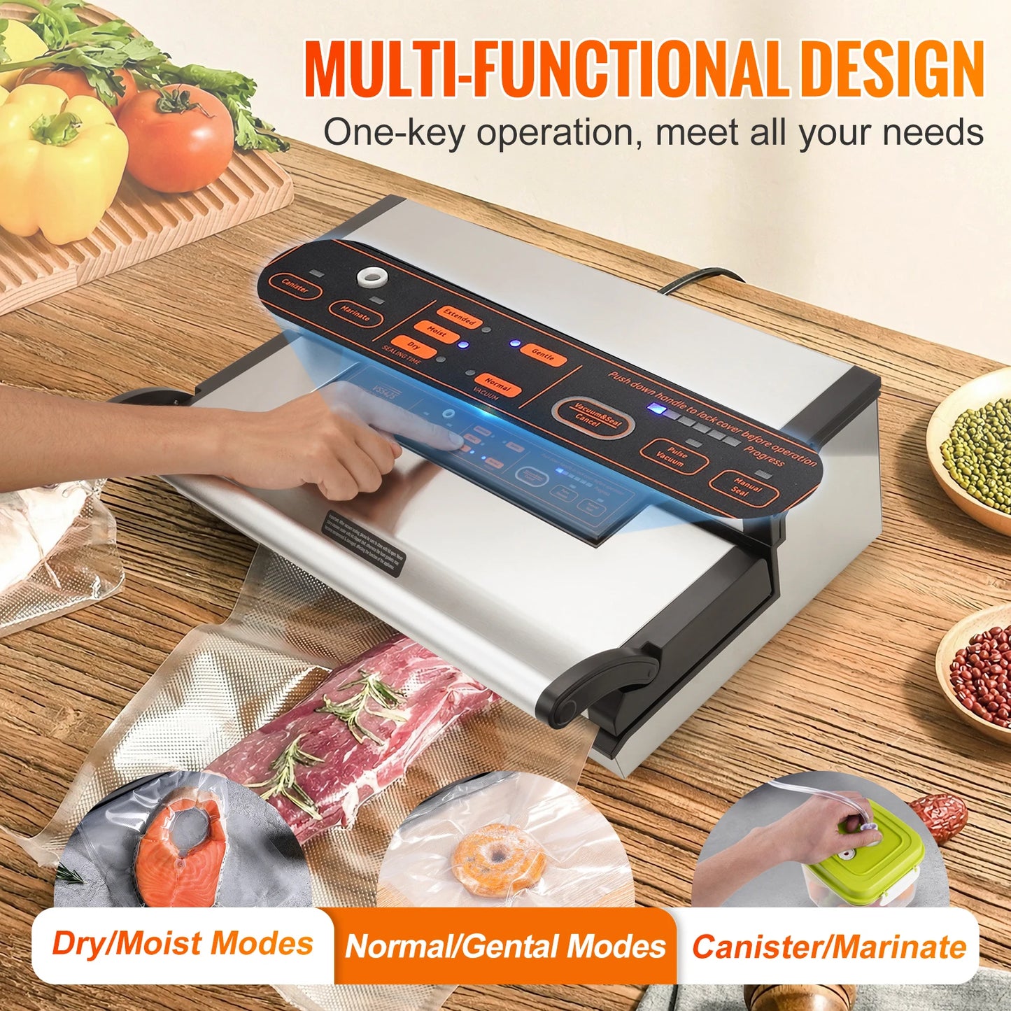 SucceBuy Commercial Vacuum Sealer Machine Multifunction