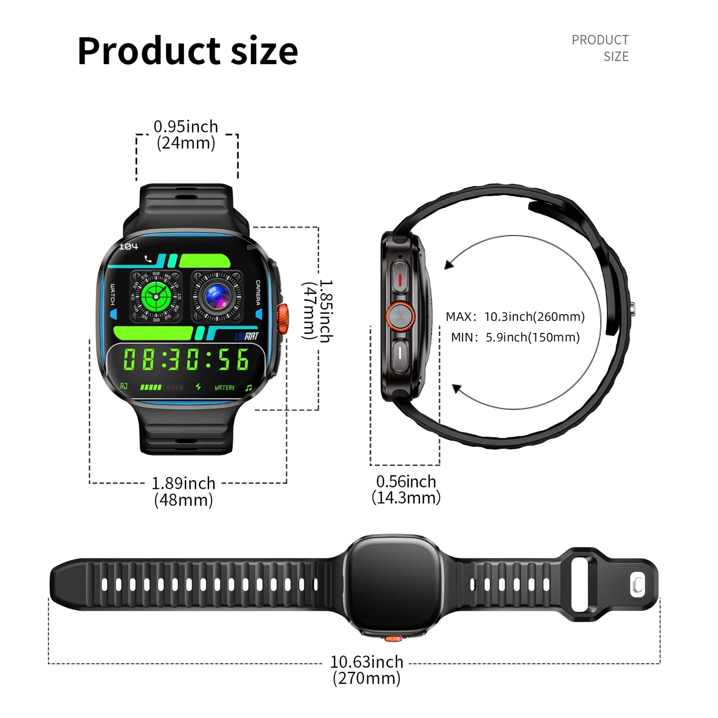 LOKMAT New APPLLP 6 MAX Android Smart Watch Phone