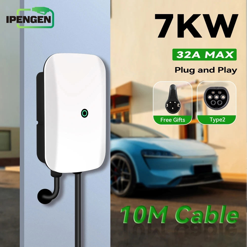 IPENGEN 7KW EV Charger Wall Box Type2