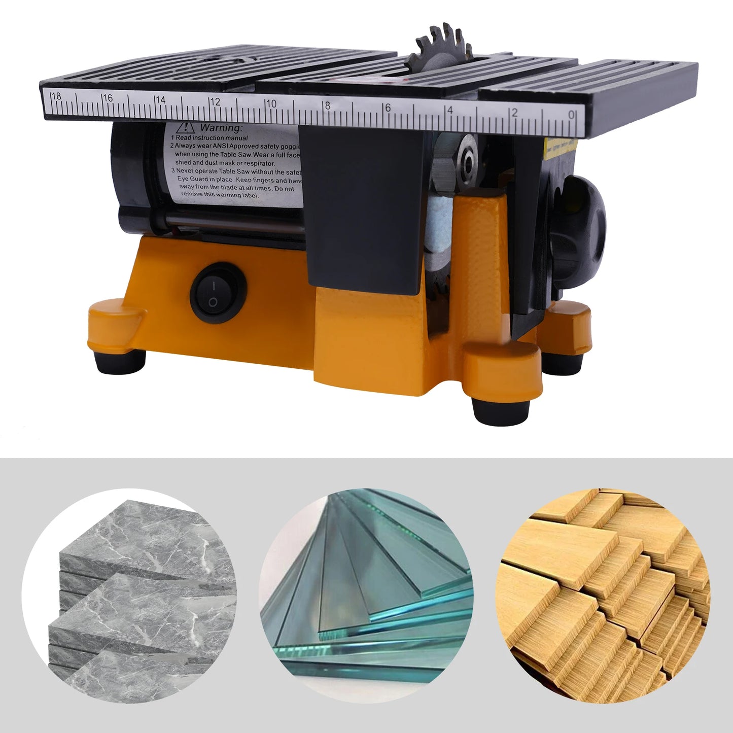 Electric Table Saw Power Tool Metal Wood Cutting Machine Workbench for Carpentry Circular Blade