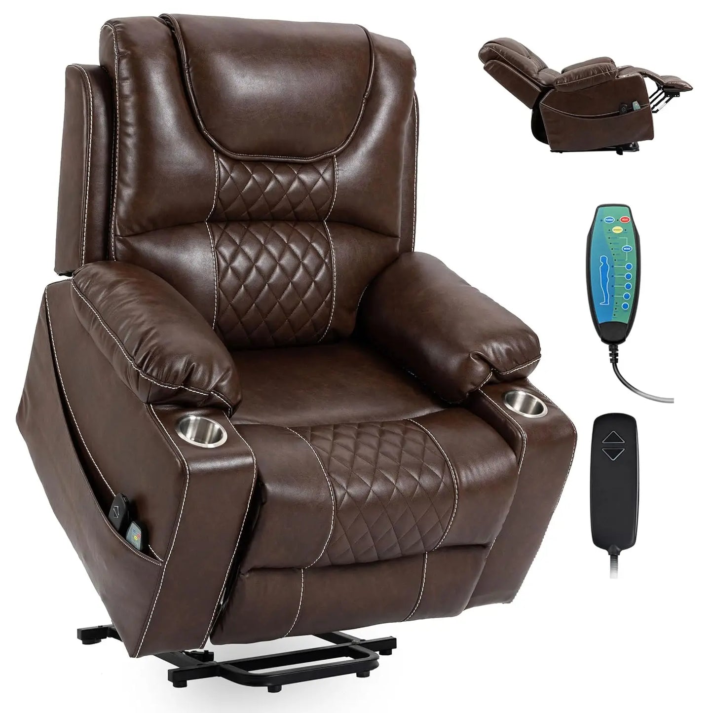 Large Power Lay Flat Lift Chair Oversized Recliner