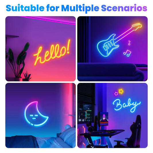 AIOPP Neon LED Rope Lights,  LED Lights For Bedroom