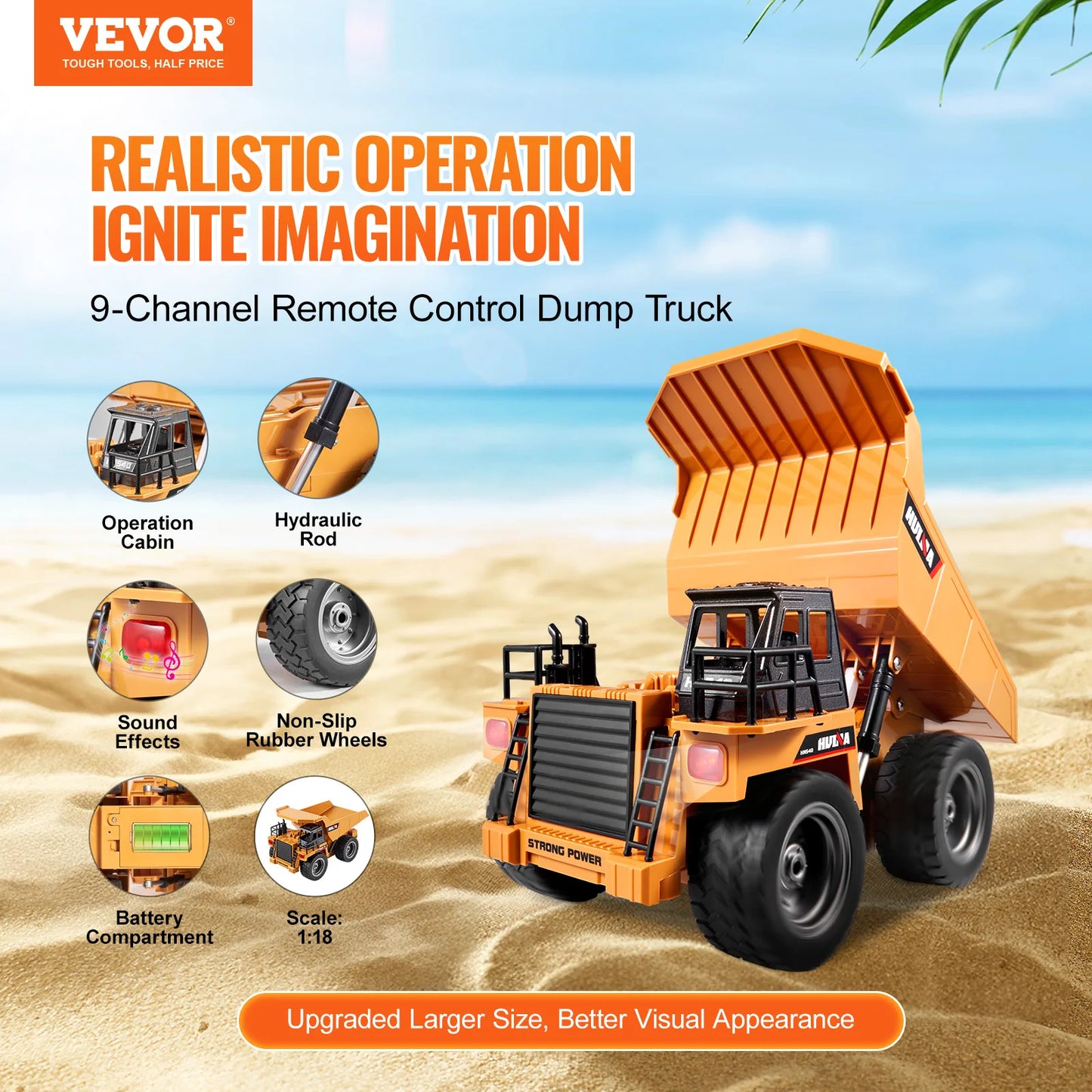 VEVOR RC Car Children Toys Remote Control Dump Truck