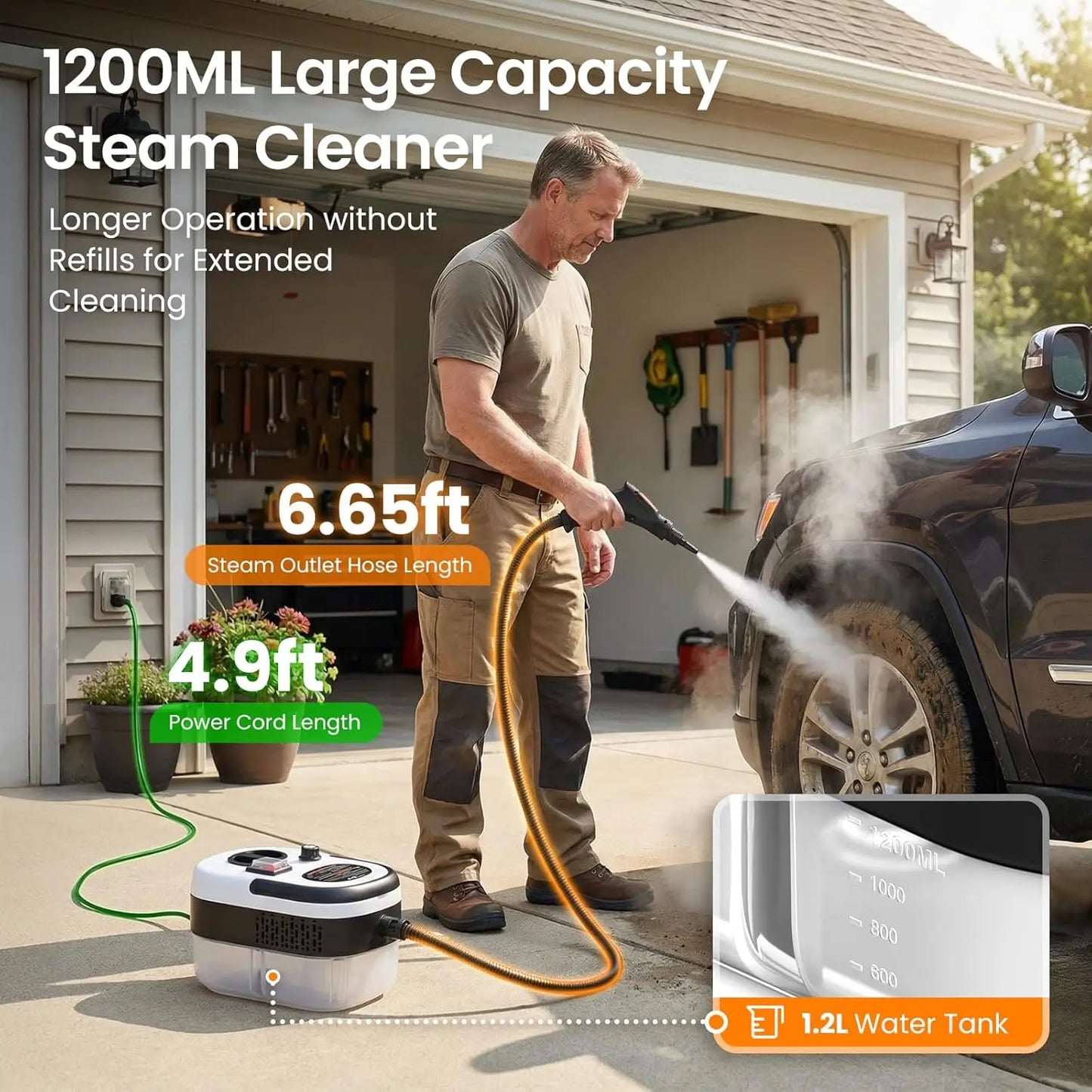 2500W Handheld Steam Cleaner for Home