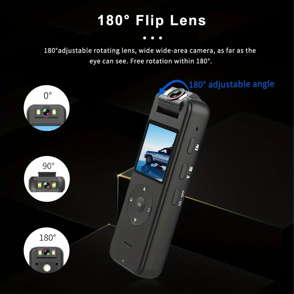 TFFRDN 1pc Ultra HD 4K Home Camera, Wireless Wi-Fi Hotspot with screen law enforcement recorder, Motorcycle riding recorder, outdoor min