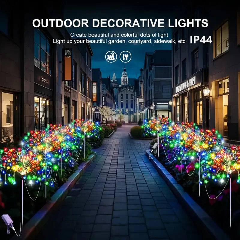 A-Convey Solar LED Fireworks Lights 8 Lighting Modes