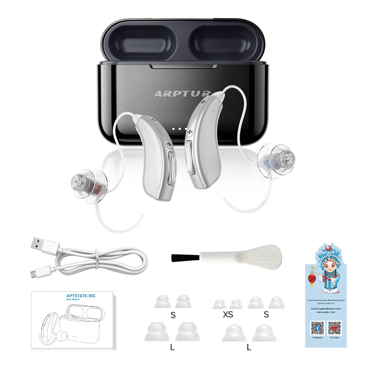 Bluetooth Hearing Aids for Seniors Rechargeable