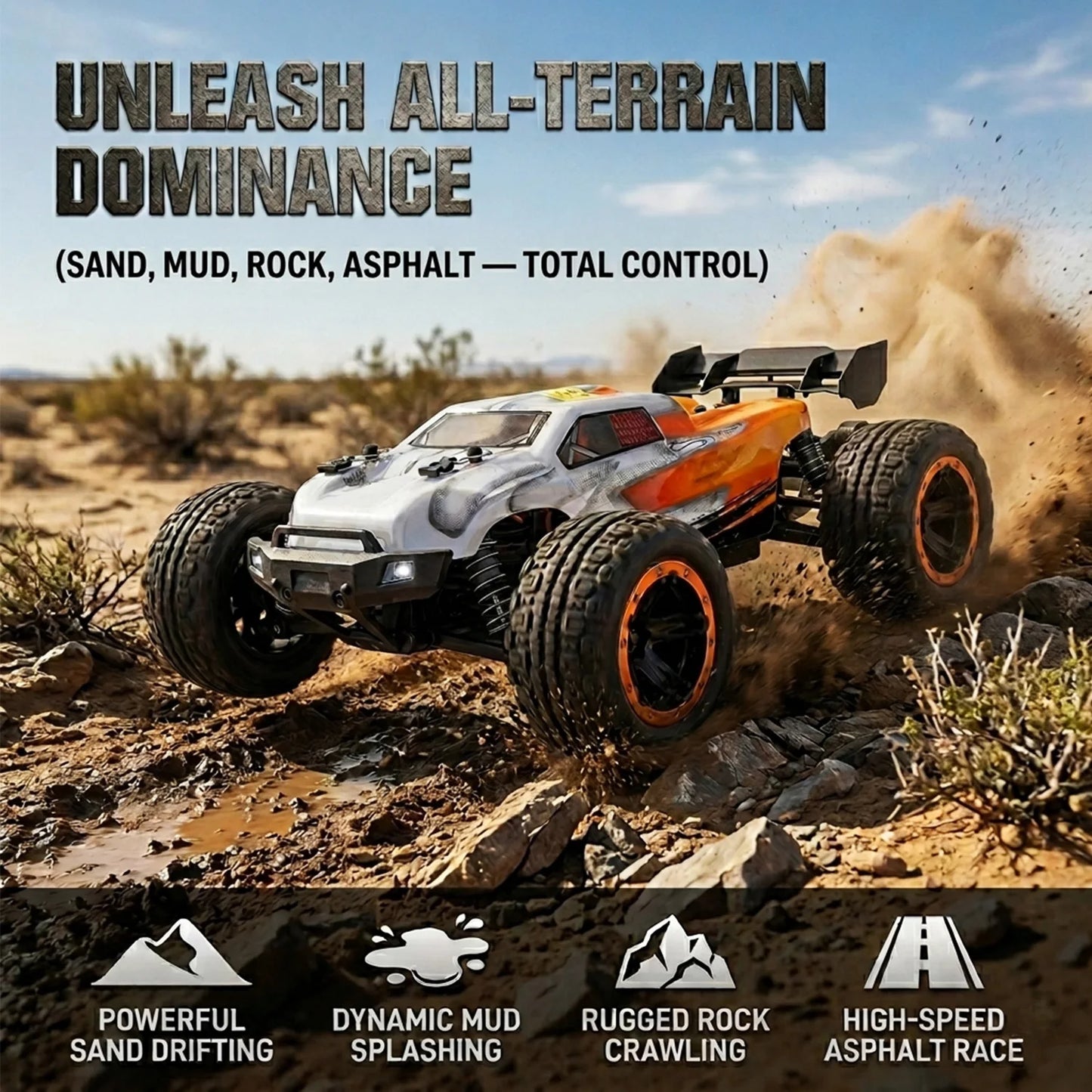 HAIBOXING 16890A 1:16 Brushless RC Truck, 4WD Off-Road