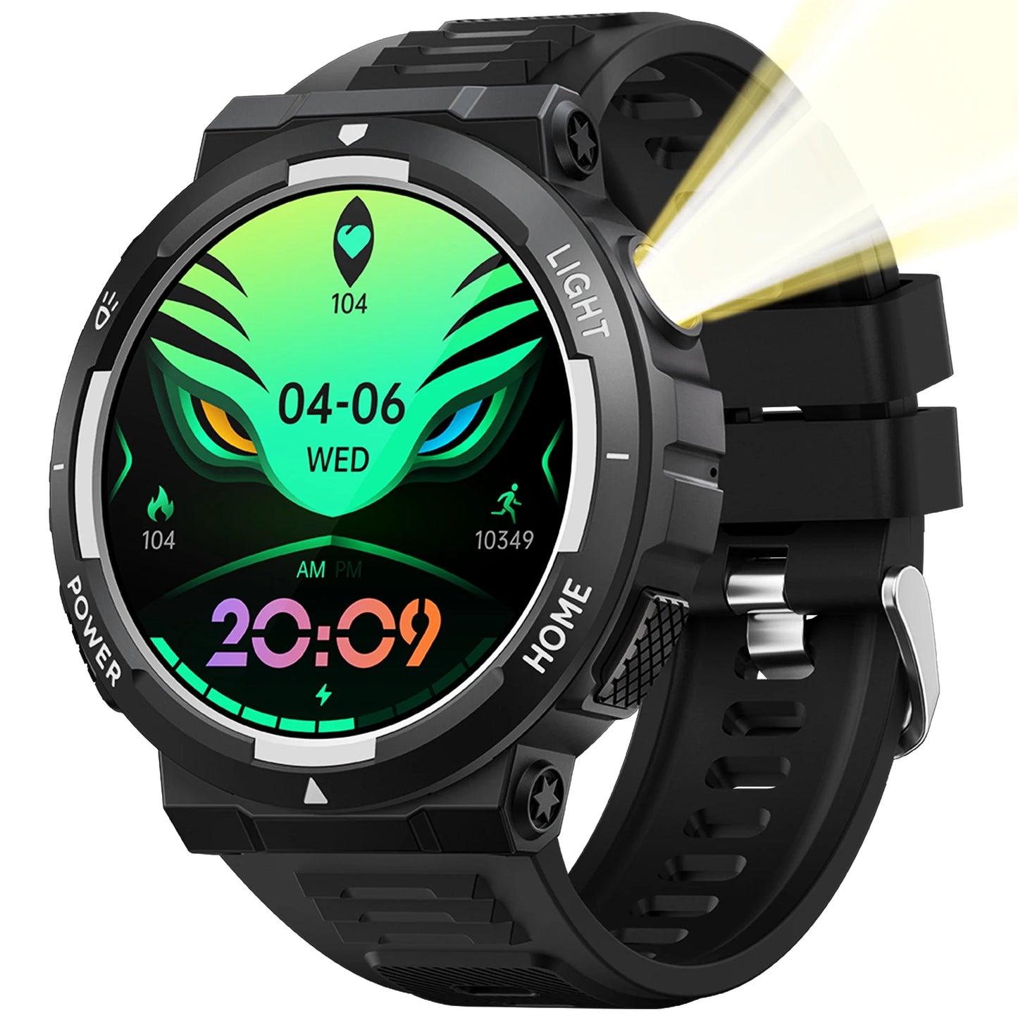 EIGIIS Smart Watches for Men with LED Flashlight