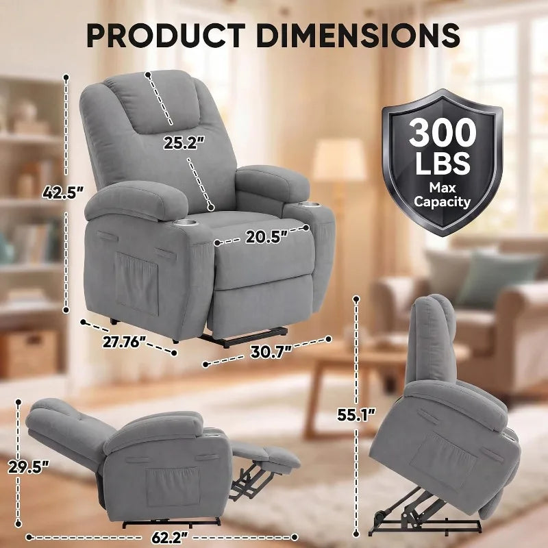 Flamaker Power Lift Chair Massage Recliner Chairs for Seniors