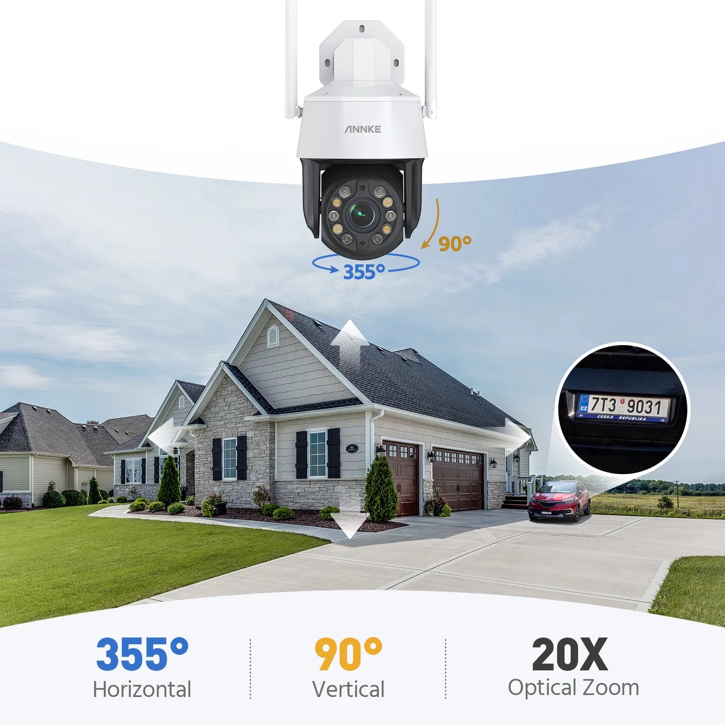 Annke 5MP PTZ Wi-Fi IP Camera H.265 Outdoor