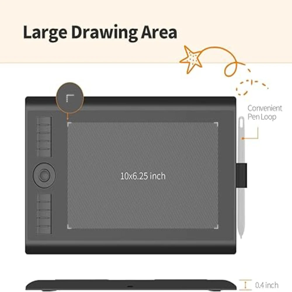GAOMON M10K Graphic Tablet for Drawing/Art Digital/Architecture