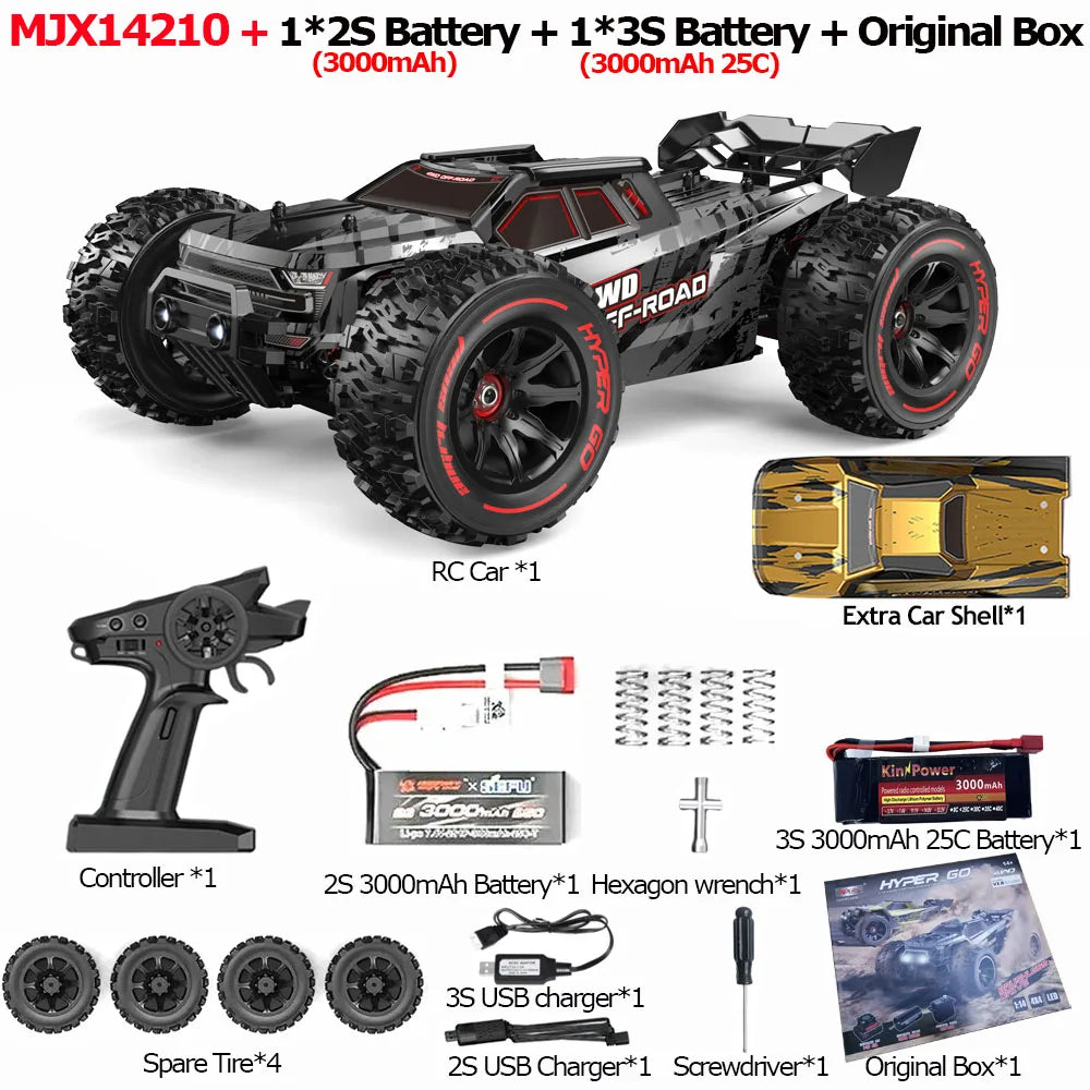 MJX 14209 14210 V3.0 1/14 RC Car 75km/h Brushless Hyper Go