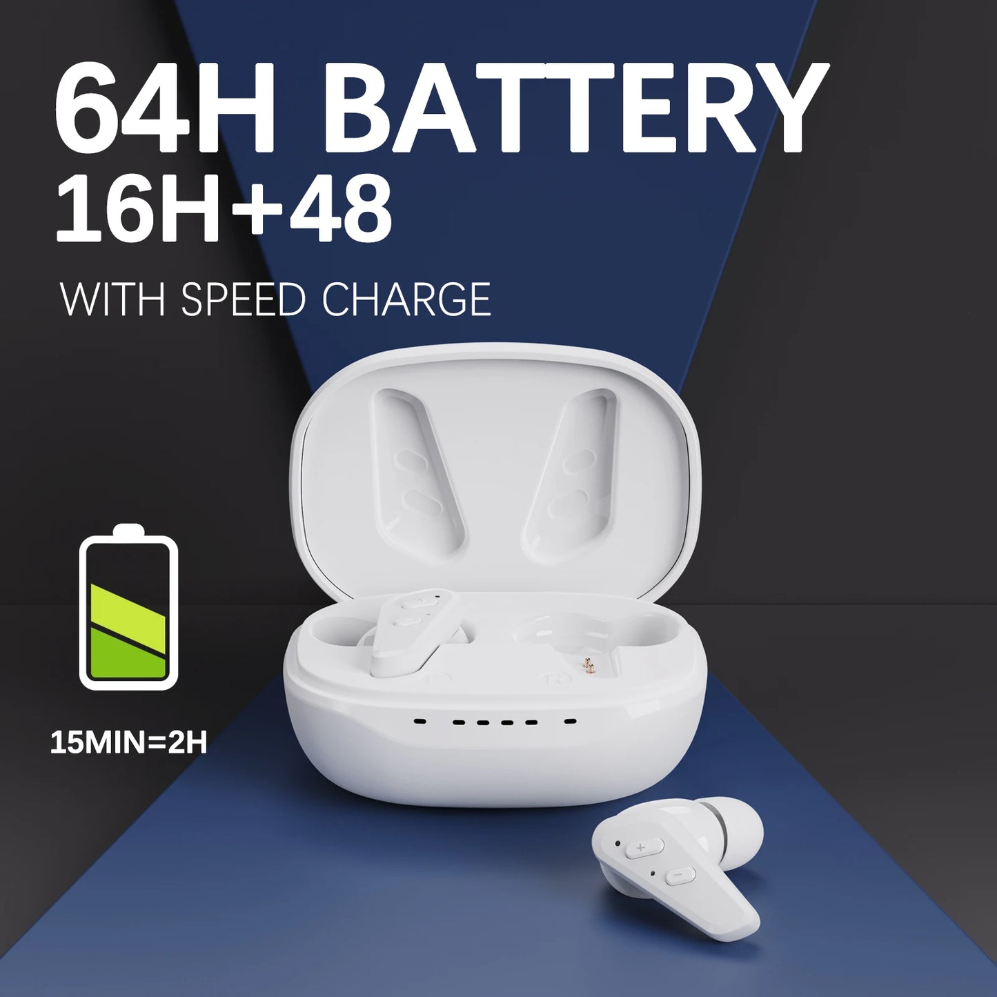 JINGHAO 1 Pair Rechargeable Hearing Aids Auto On/Off