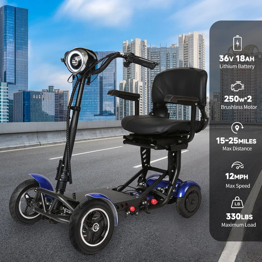 T2 4‑Wheel Adult Mobility Scooter 36V 500W Dual Motor