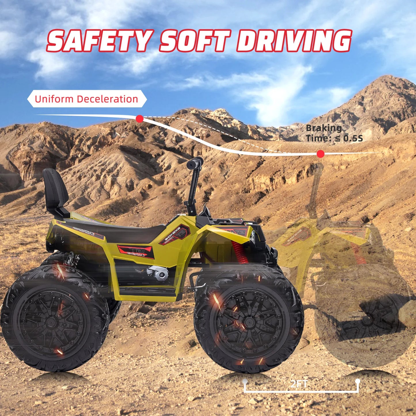 HiMISS Kids Electric ATV 24V Ride On Car Toys
