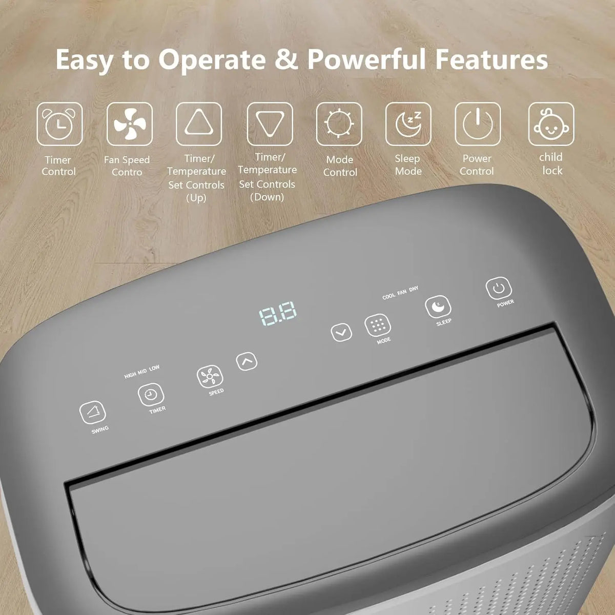 TACKVIEW 14000 BTU Portable Air Conditioner