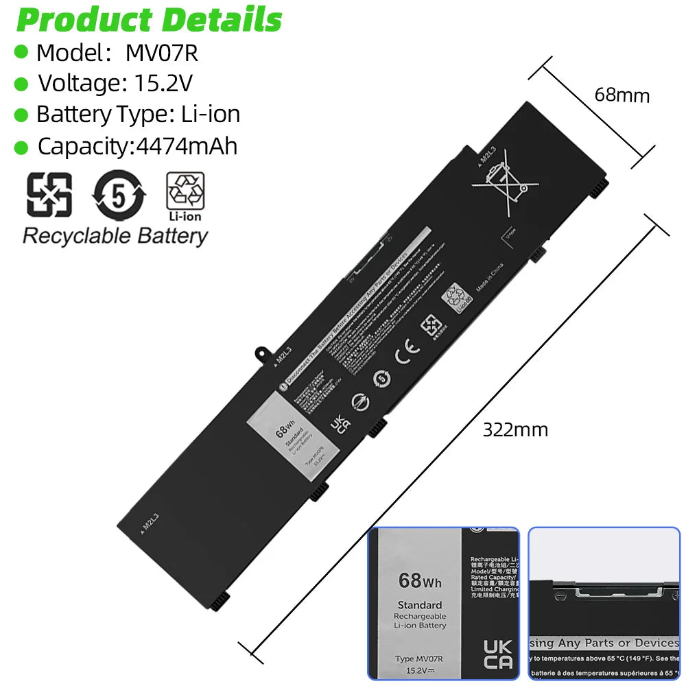 SKOWER G5 15 5500 5505 mv07r Dell Laptop Battery