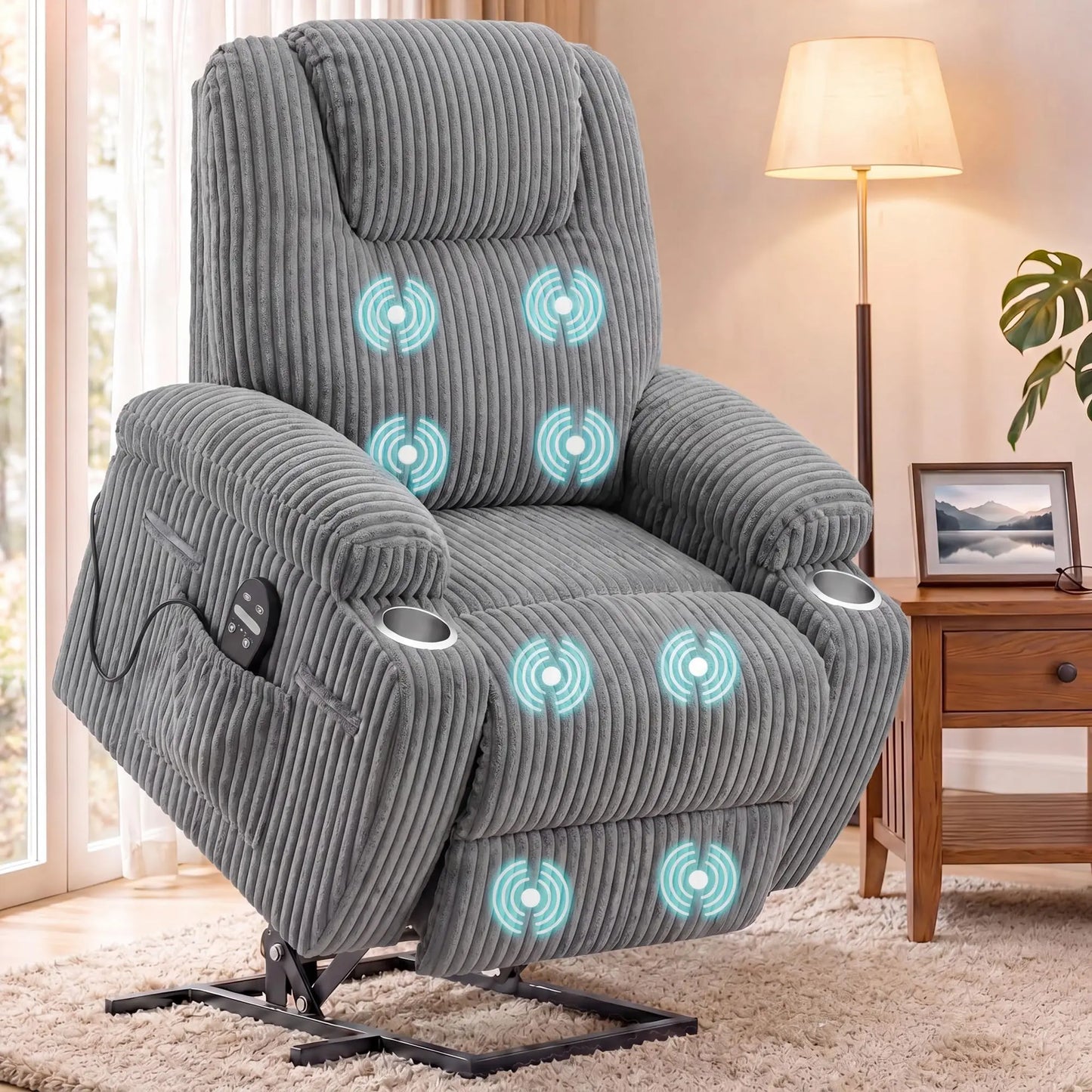 Flamaker Power Lift Chair Massage Recliner Chairs for Seniors
