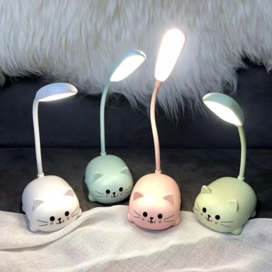 LED Desk Lamp for,Cute Cat Lamp USB Rechargeable