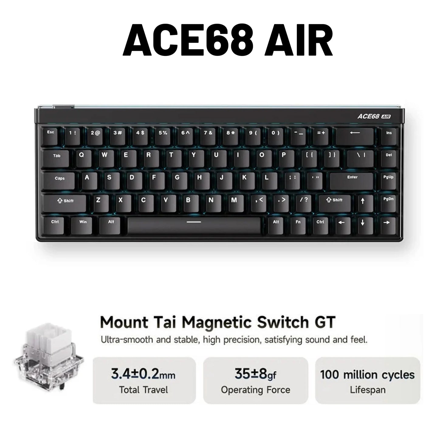 MCHOSE Ace68Air Gaming Keyboard | 0.08ms Latency