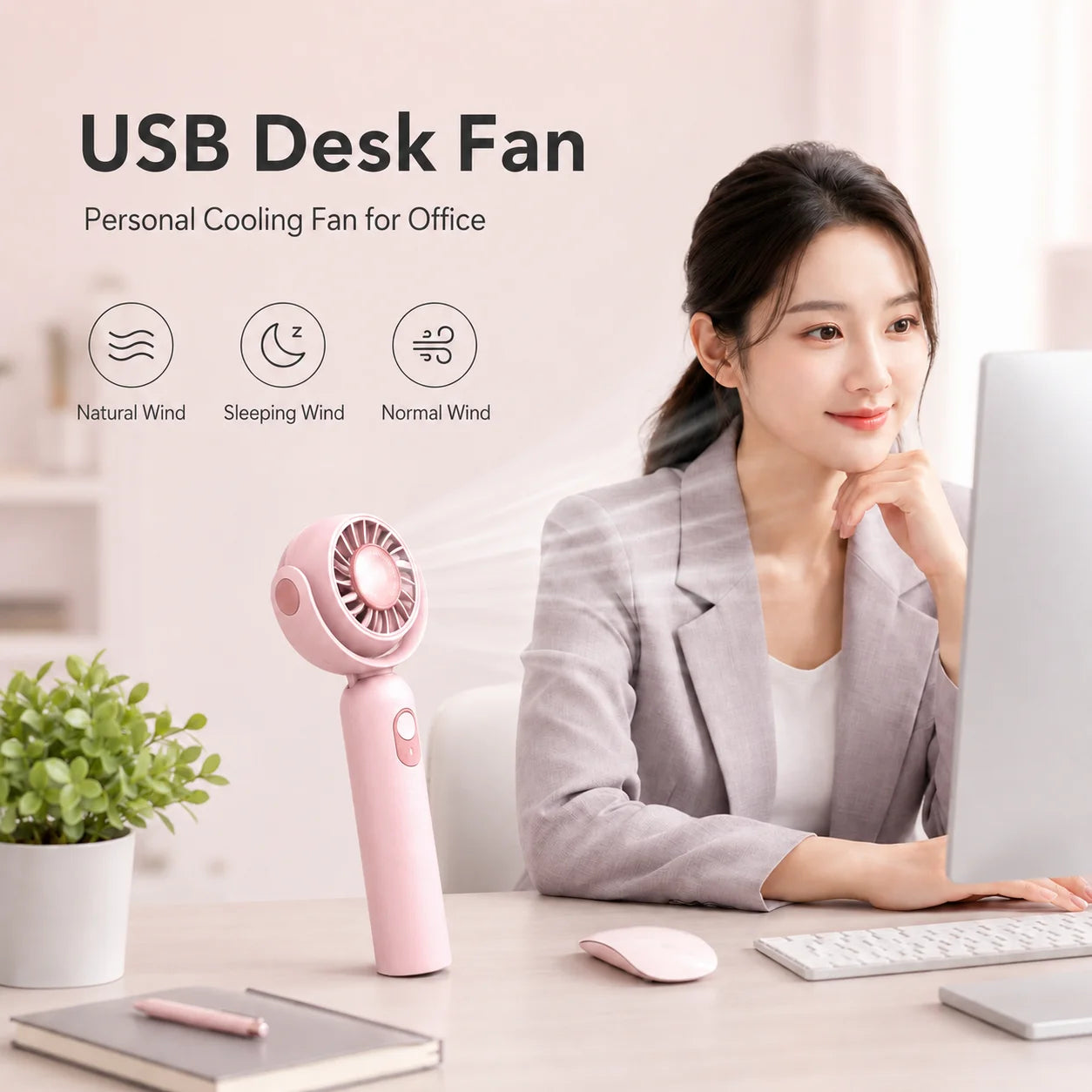 Portable Handheld Fan, Foldable Turbo Mini Fan