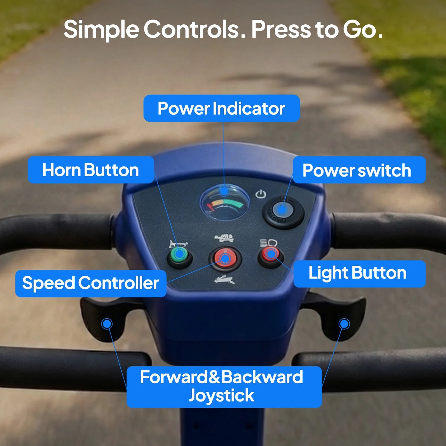 4‑Wheel Folding Mobility Scooter for Seniors