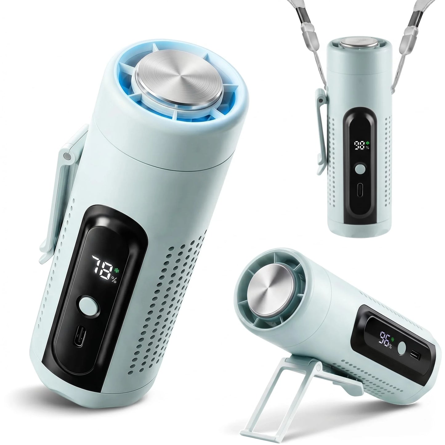 Portable Handheld Fan with Ice Cooling Plate