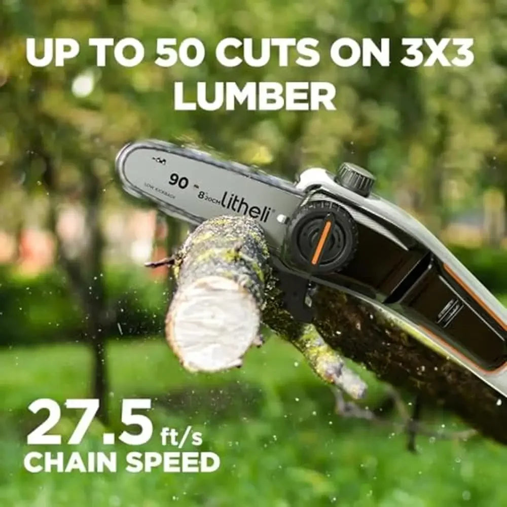 Electric Cordless Litheli U20 Pole Saw Tree Trimmer, Chainsaw