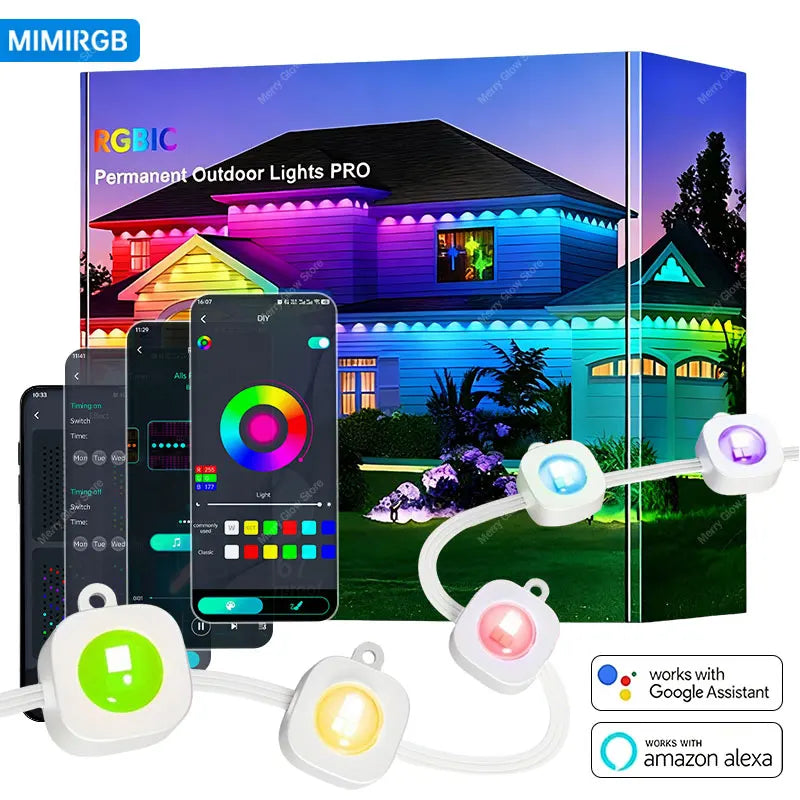 MIMIRGB 150FT 90LEDs Permanent Outdoor Eaves Lights