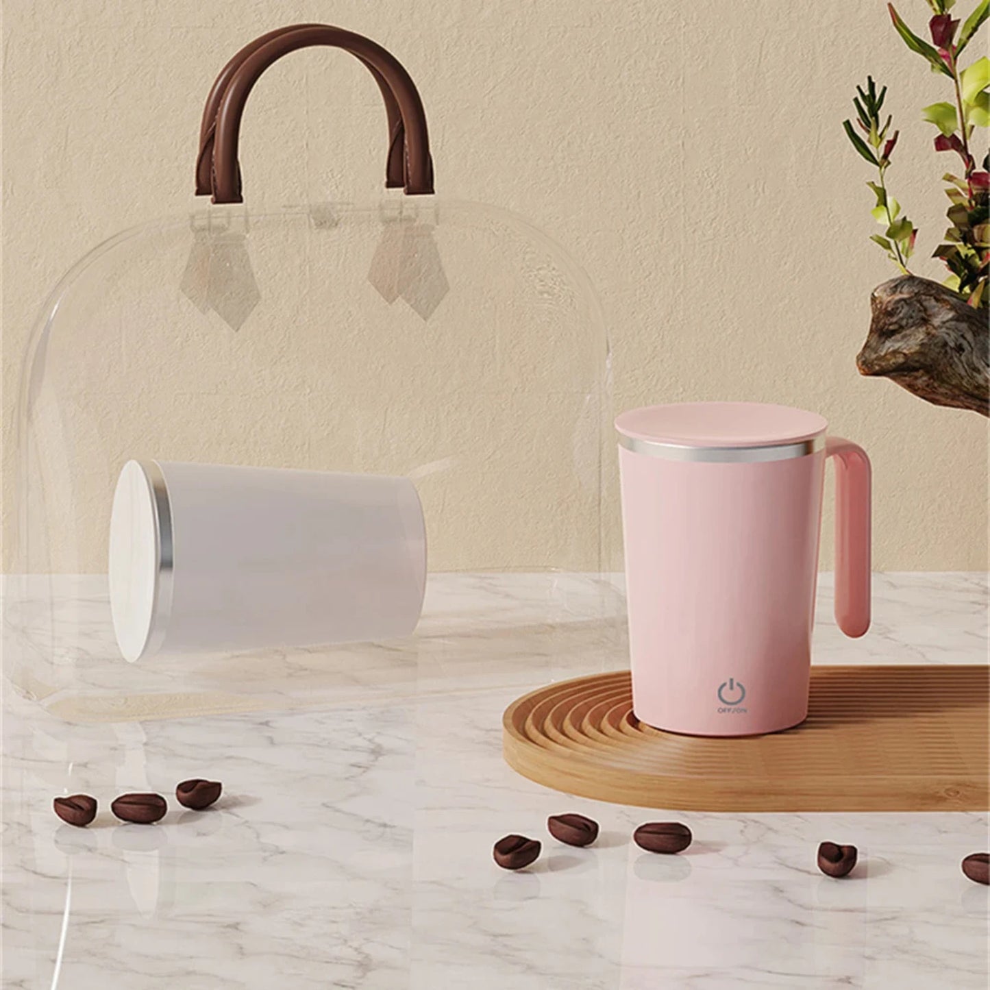 400ML Coffee Mixing Mug, Portable Automatic Stirring Cup