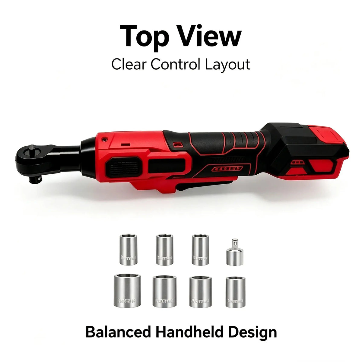 For MiWQ 18V Battery Electric Ratchet Wrench 3/8" Cordless Drive