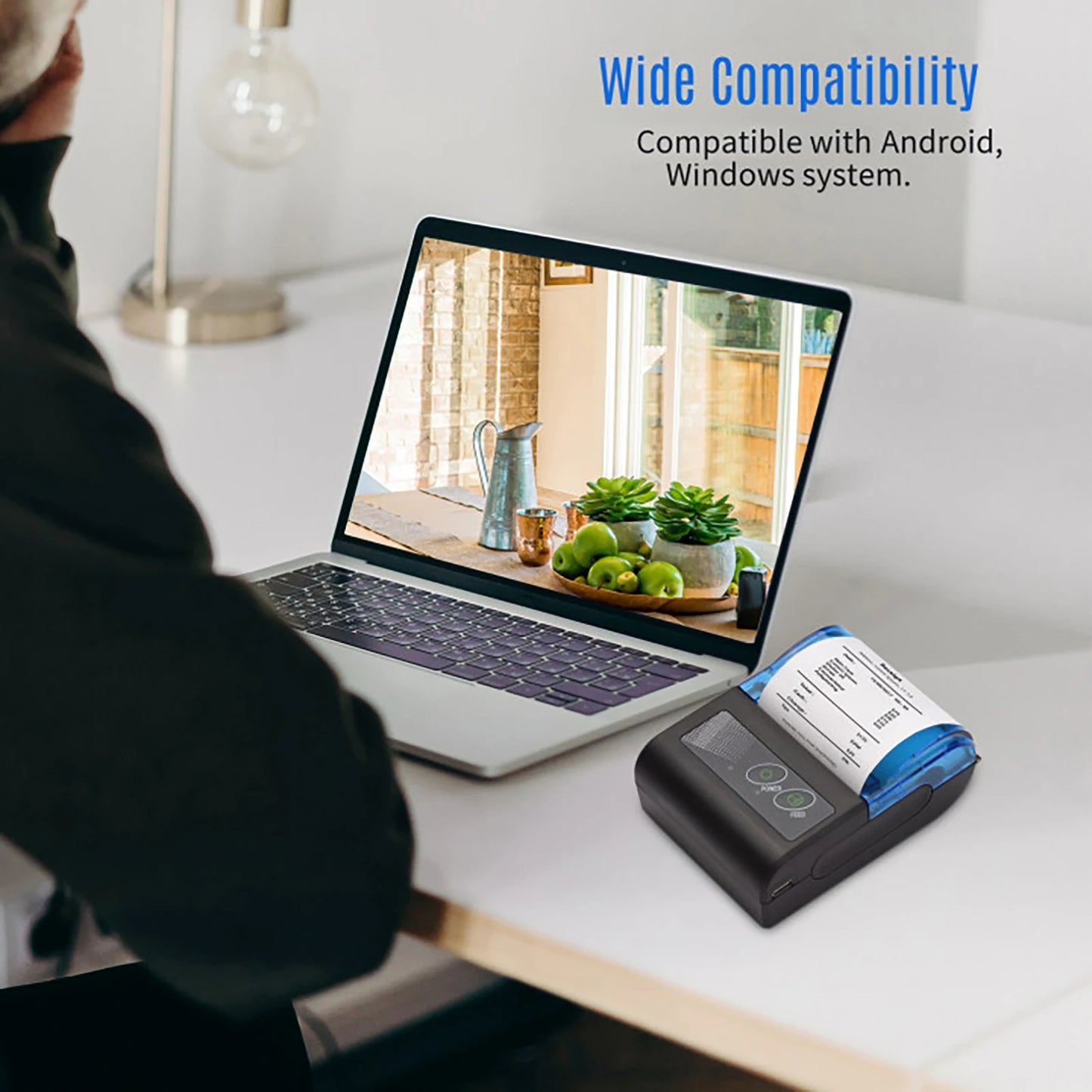 Bisofice Portable Mini Thermal Printer 2 Inch Wireless