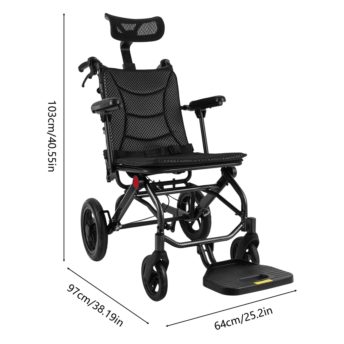 Foldable Reclining Wheelchair for Seniors