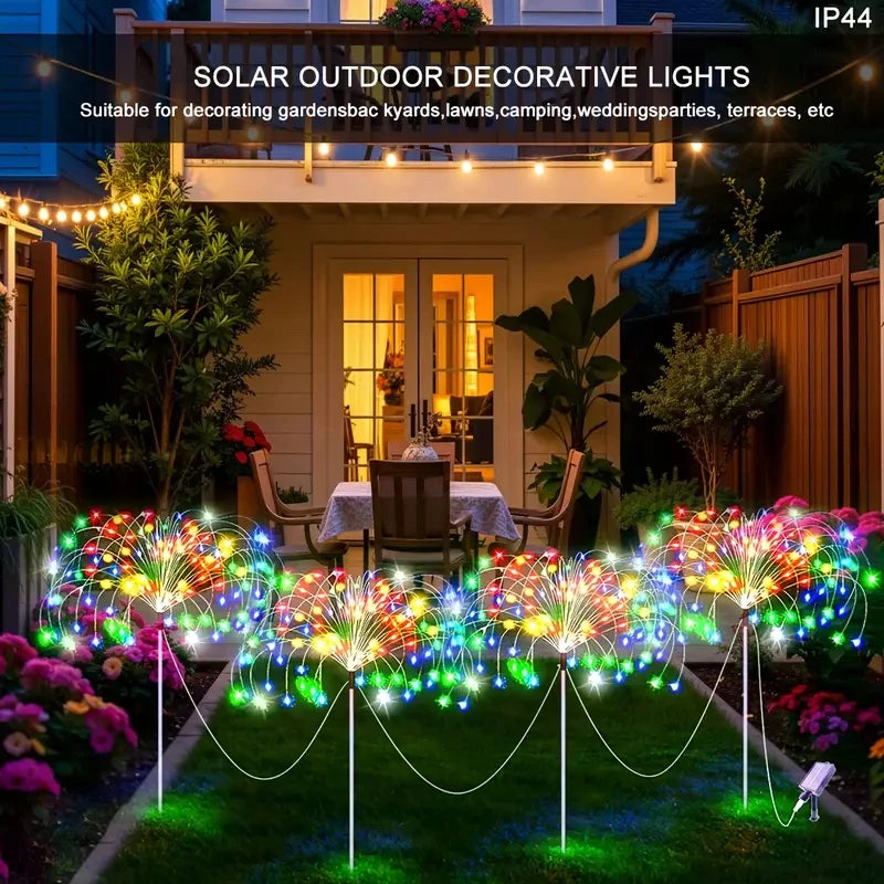 A-Convey Solar LED Fireworks Lights 8 Lighting Modes