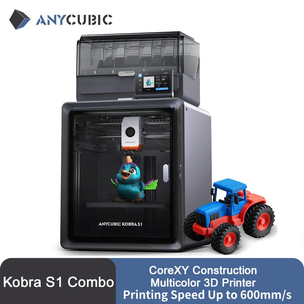 Anycubic Kobra S1 Combo Multi-Color 3D Printer Max Speed 600mm/s