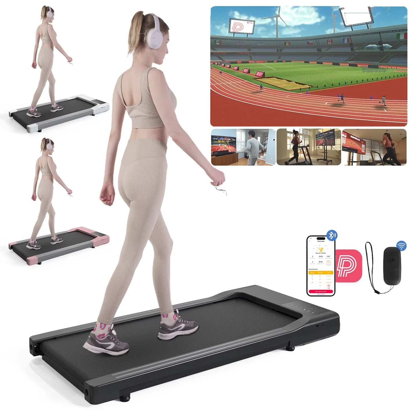 Treadmill 2in1 Treadmills for Home/Office Remote Control