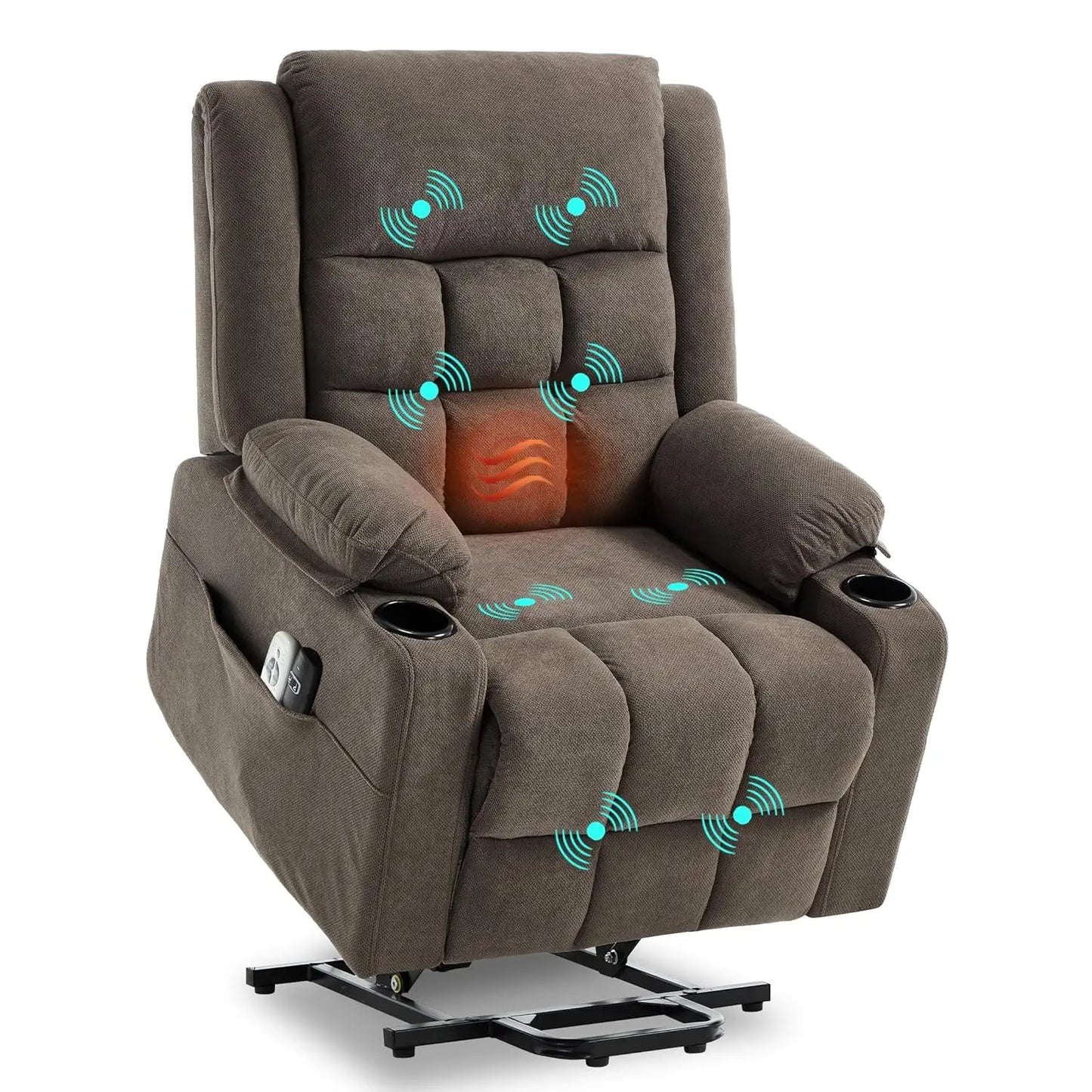 Electric Power Lift Recliner Chair Sofa with Massage and Heat