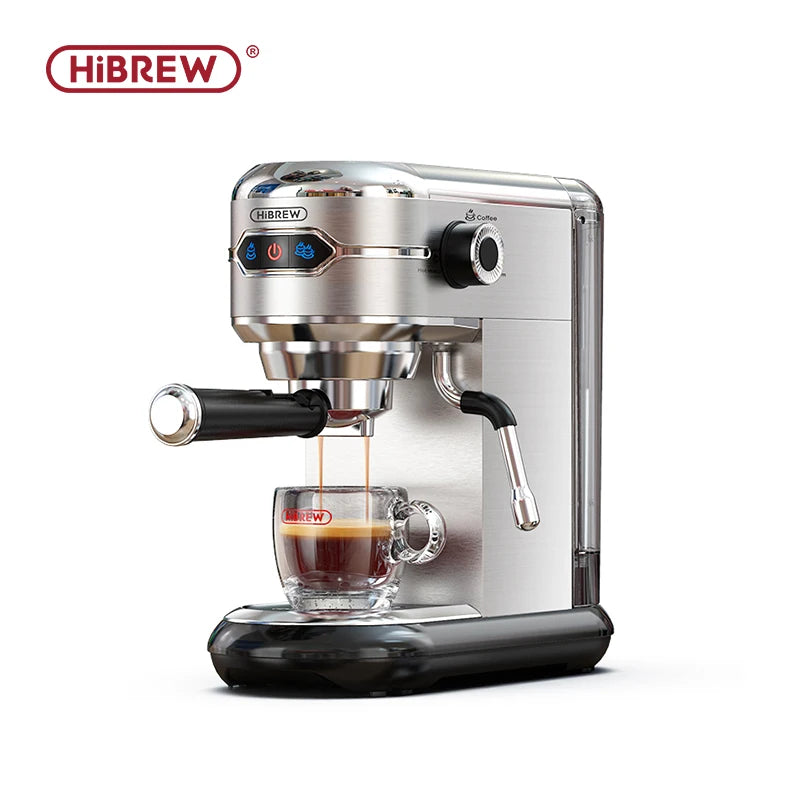 HiBREW Coffee Maker Cafetera 20 Bar Inox Semi Automatic Super Slim