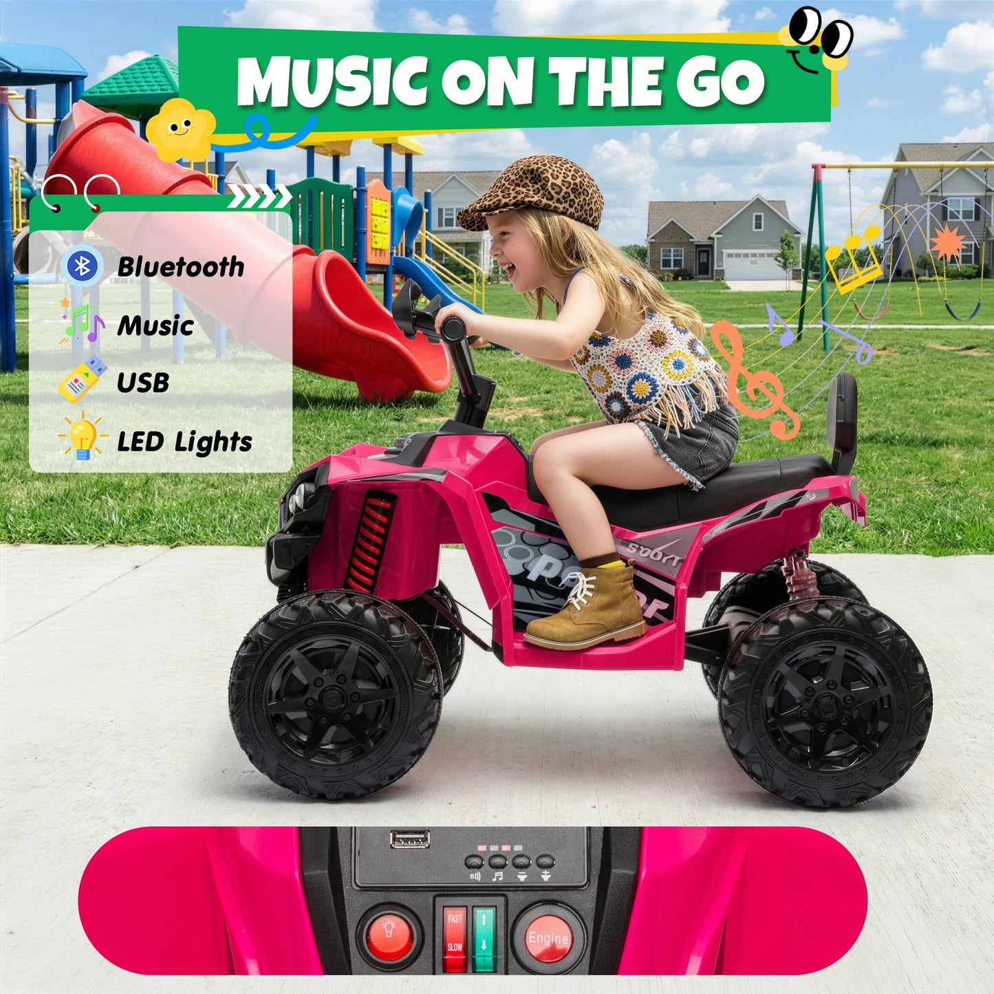 JOYRACER 24V 4*200W Kids Ride On ATV Quad