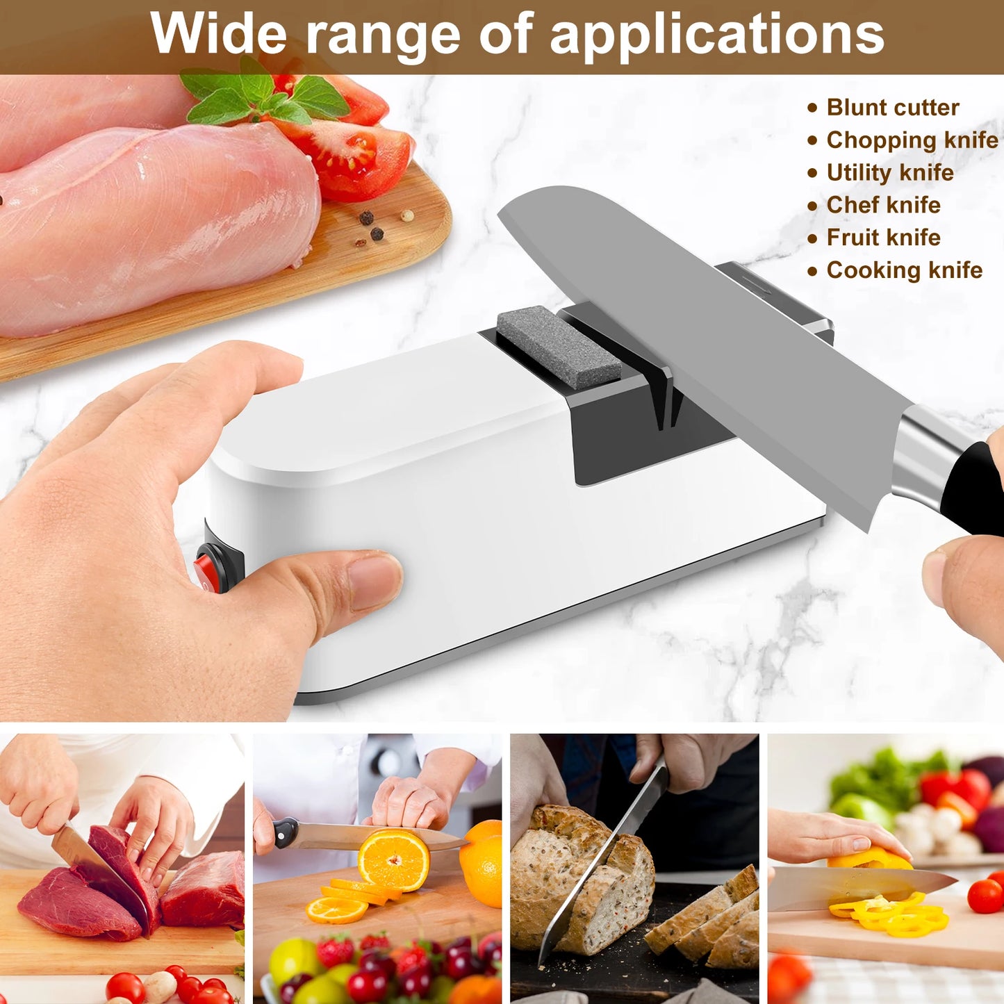 2Pc Electric Knife sharpener professional blade Eco-Friendly