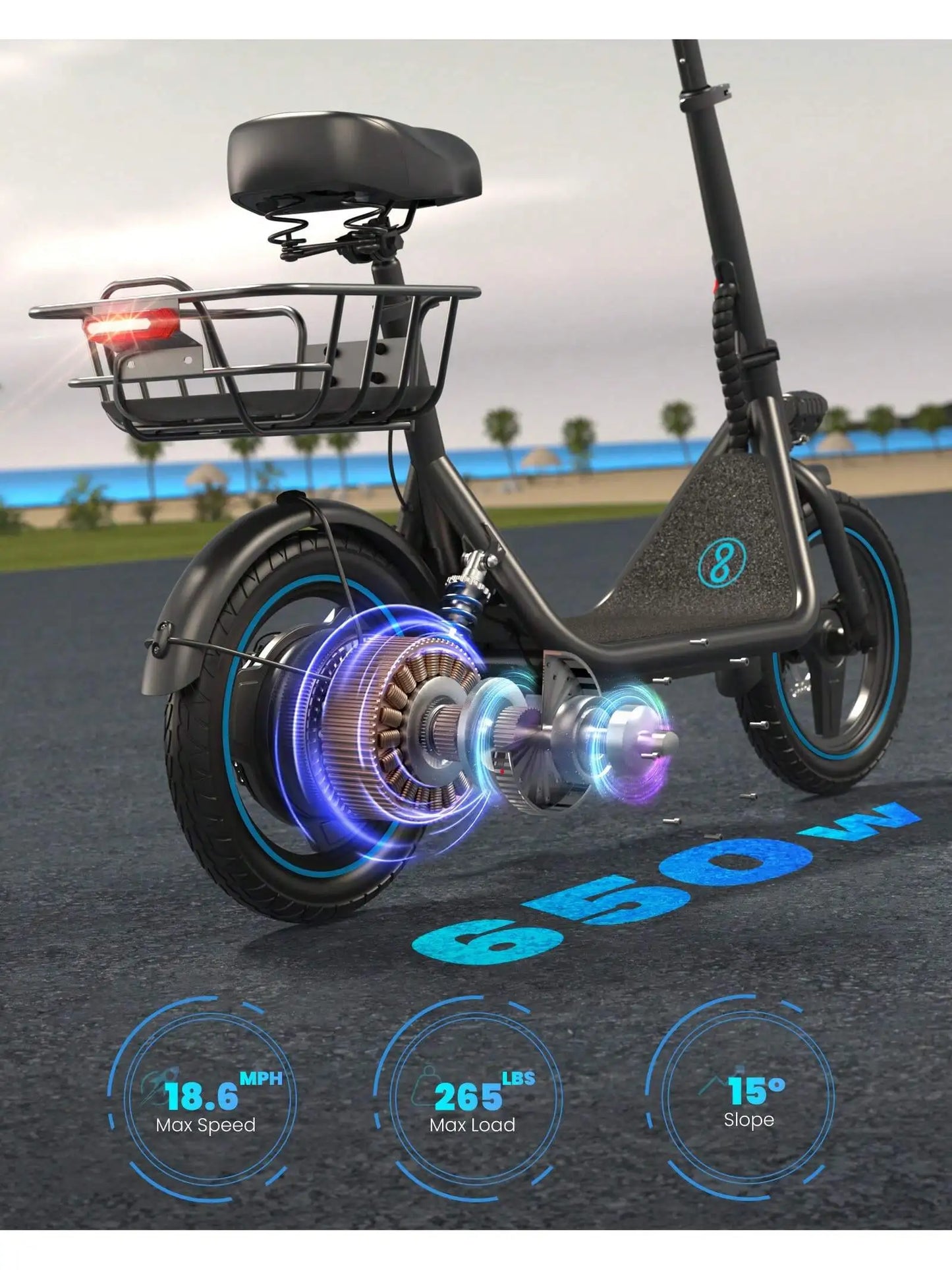GYROSHOES Adult Electric Scooter with Seat