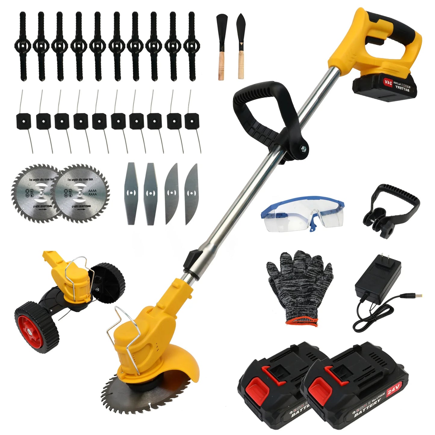 21V Cordless Grass Trimmer Electric 3-in-1 Lightweight