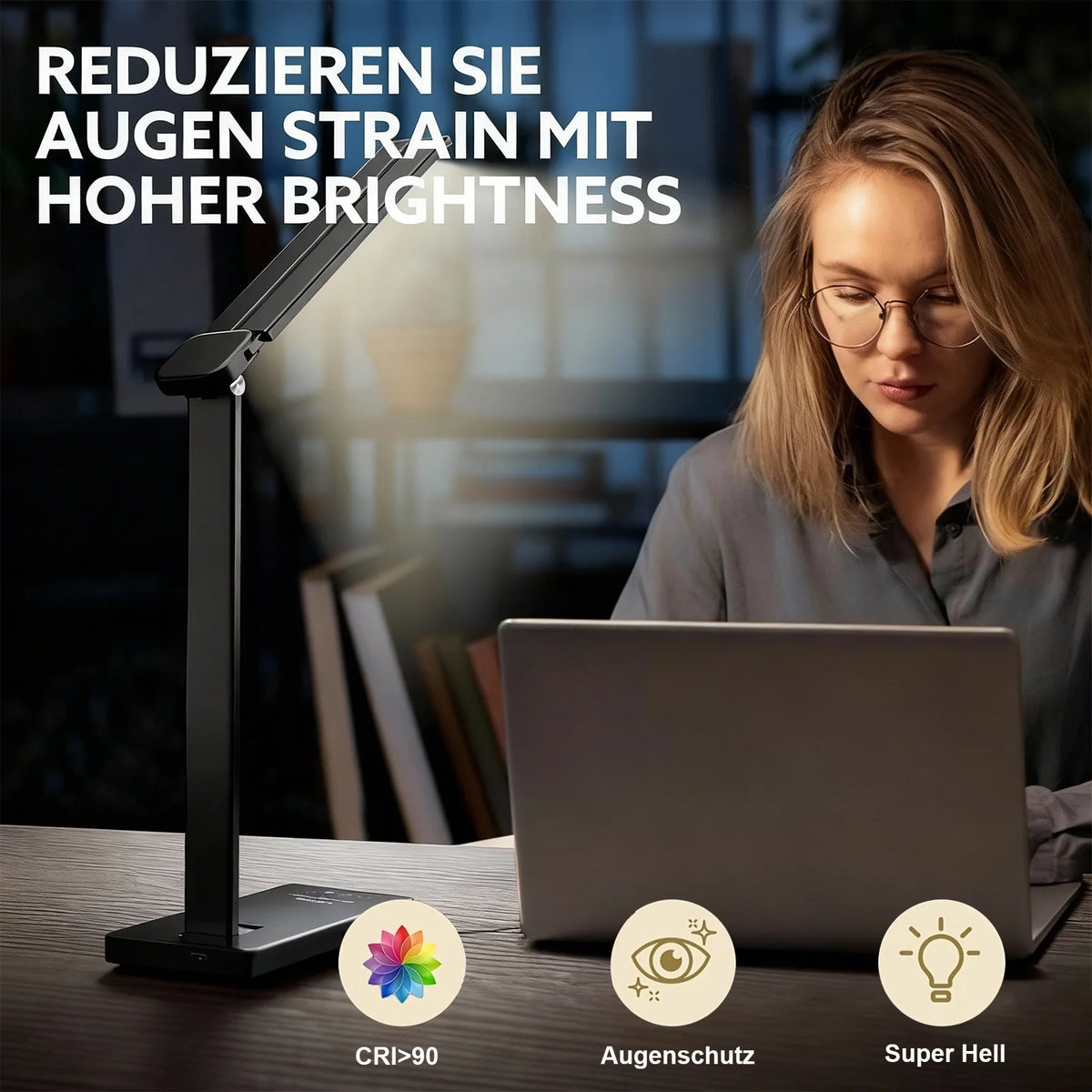 DUMILOO Double Head LED Desk Lamp