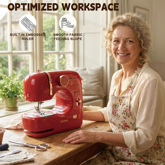 VICTOOL Mini Electric Sewing Machine Multifunctional Home